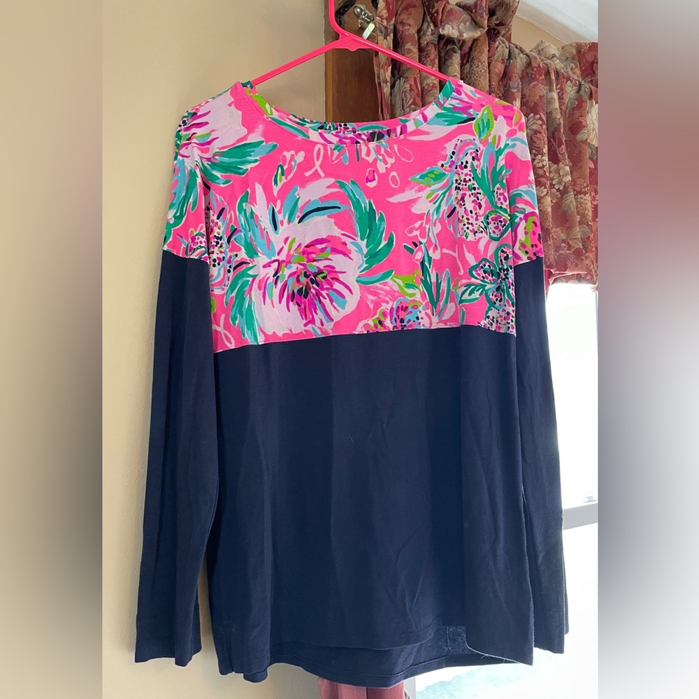 Lilly Pulitzer Finn Top Cockatoo Pink Paws for a cause